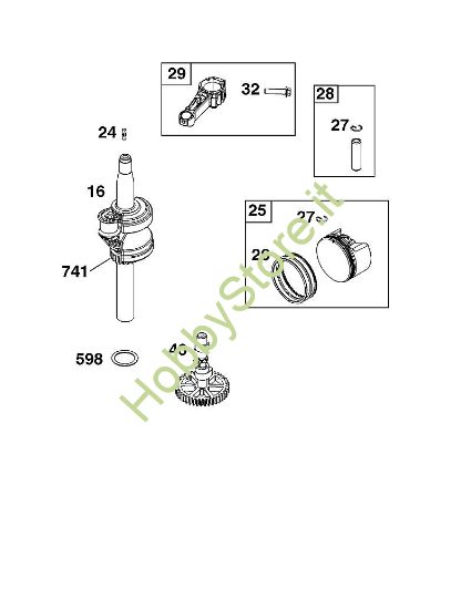 F - GRUPPO ALBERO MOTORE B&S - 08 €¦ 08P502-0131-H1 brand Stihl
